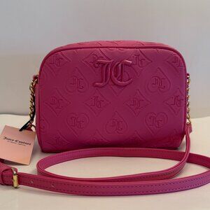 Juicy Couture ‘Good Times’ Pink Embossed Logo Crossbody Mini Bag Retro NWT